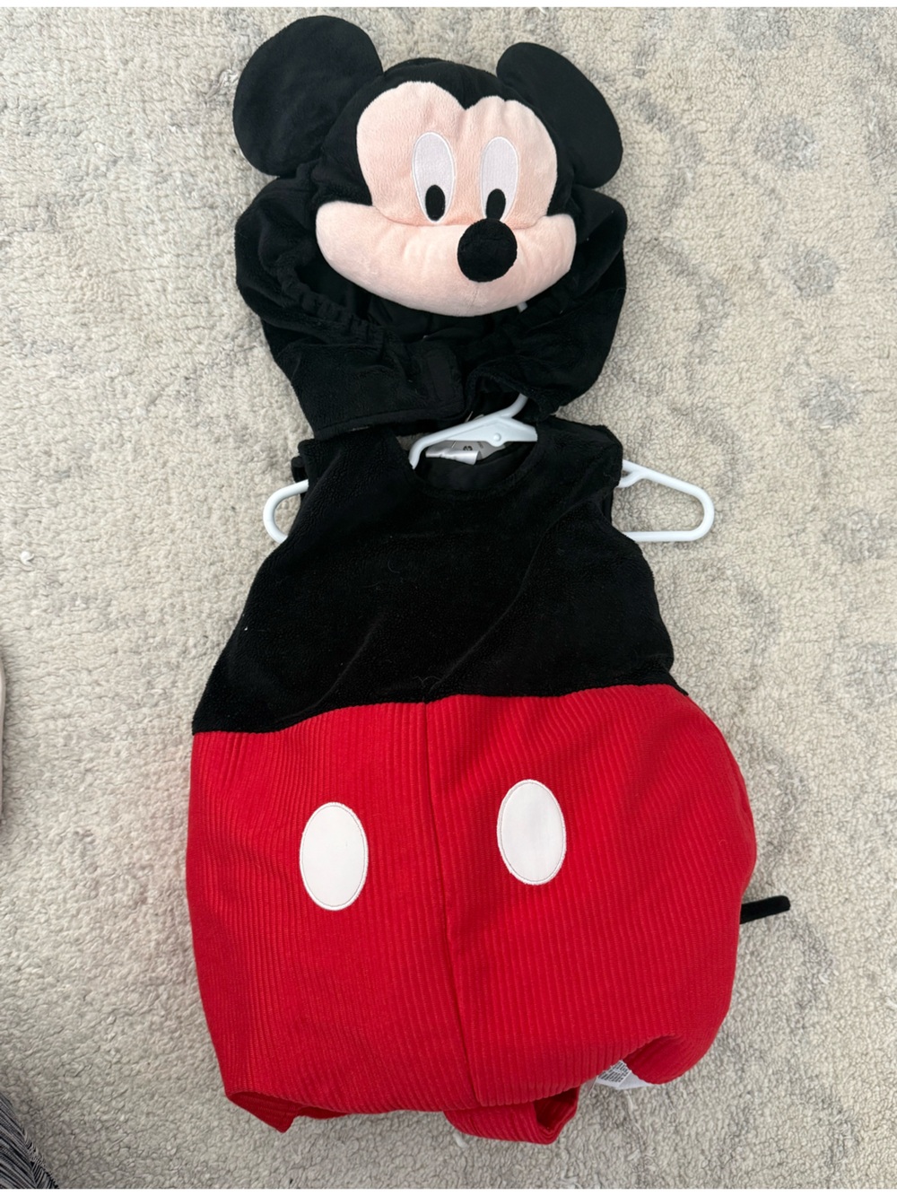 Mickey Mouse Plush Hood Costume - Black & Red